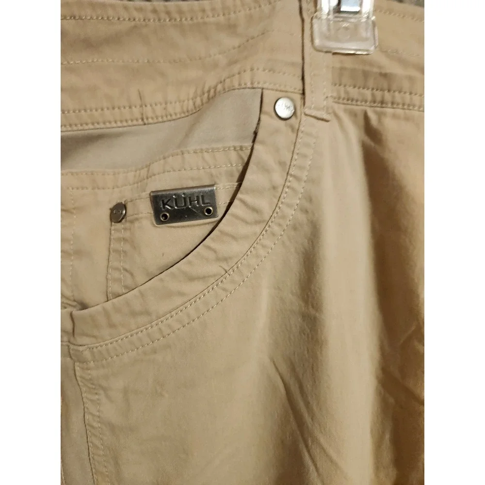Kuhl Hiking Pants Mens 42x36 Khaki Tan Cotton Blend Utility Outdoor Work